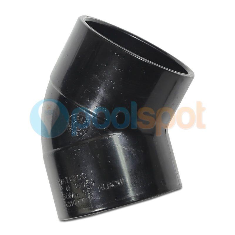 PVC 50mm 45° Elbow - PN18 - CAT 10 - Black