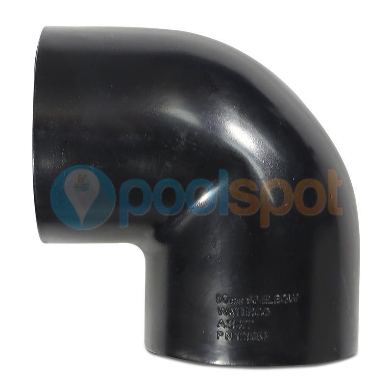 PVC 50mm 90° Elbow - PN18 - CAT 10 - Black