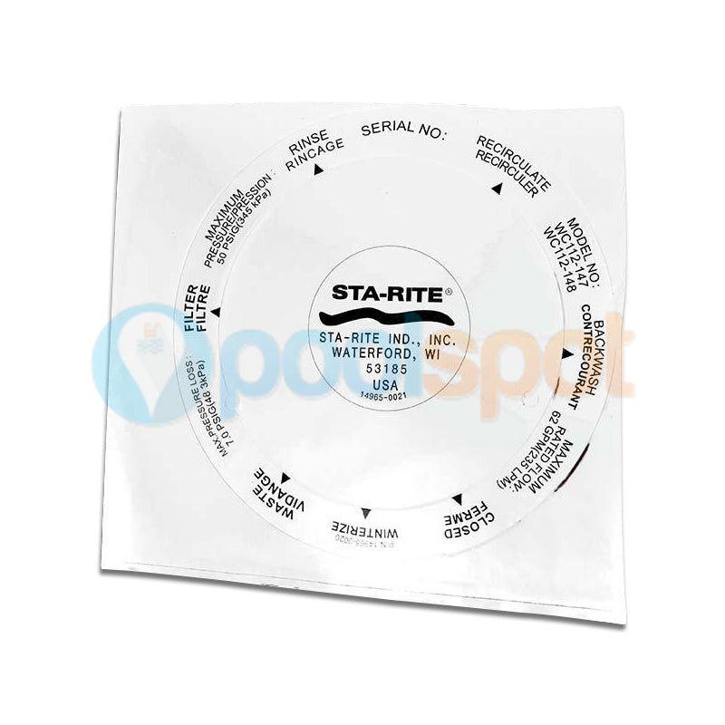 Decal for SR14965 1.5"/40mm Multiport Valve