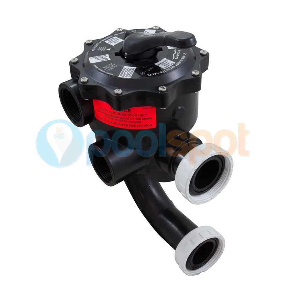 Multiport Valve, 2"/50mm, SM for Pentair DE Filter, 2" / 50mm c/w Unions