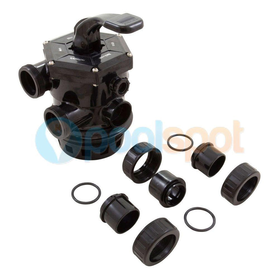 Waterco 40mm/1.5" Top Mount Threaded Multiport Valve w/ unions