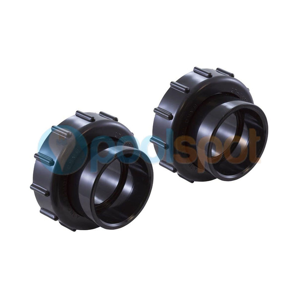 Bulkhead Union Kit / Valve Adaptor Kit 2", Black, for Pentair Clean & Clear Plus / FNS Plus / Quad DE