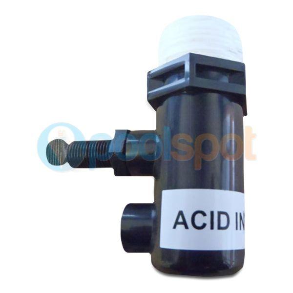 Acid Only Inlet Body (Black) for Pool Lab ASP / PureSilk Chromatalyzer CPS2