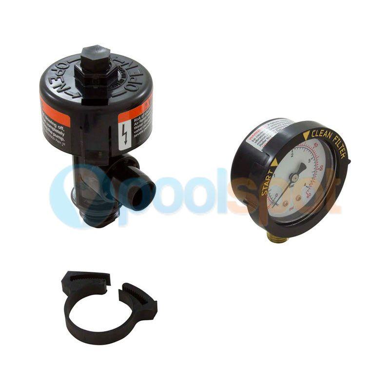 Air Relief Valve with Pressure Gauge for Pentair Posi-Clear / Clean & Clear