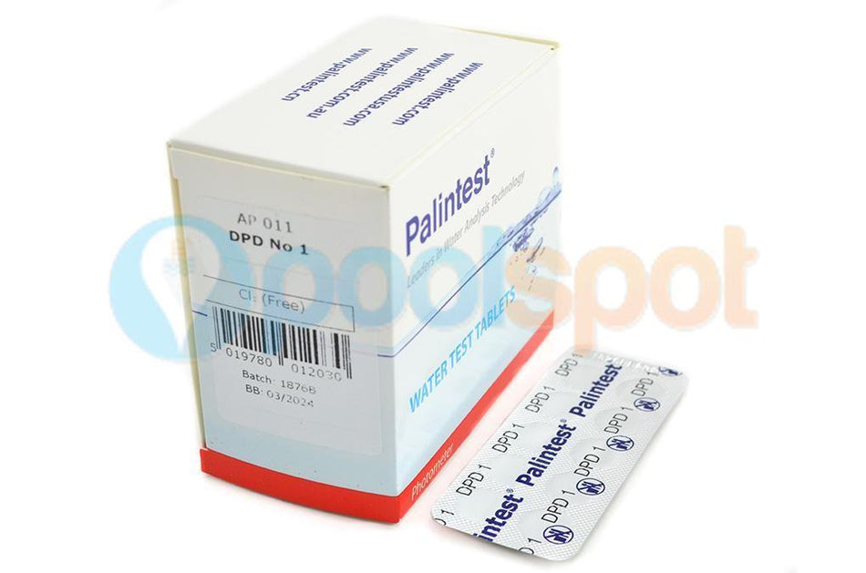 Palintest Free Chlorine (DPD1) - Box of 250 Photometer Test Tablets