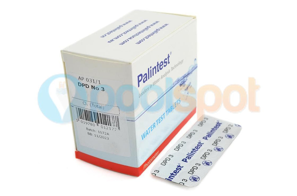 Test Tablets, DPD3 / Total Chlorine, 250PK for Palintest Photometer