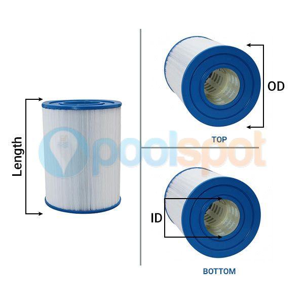 Filter Element, Generic, to suit Davey Easy Clear EC500 / Crystal Clear CC500 / Spa-Quip 3050 / Poolrite EC225