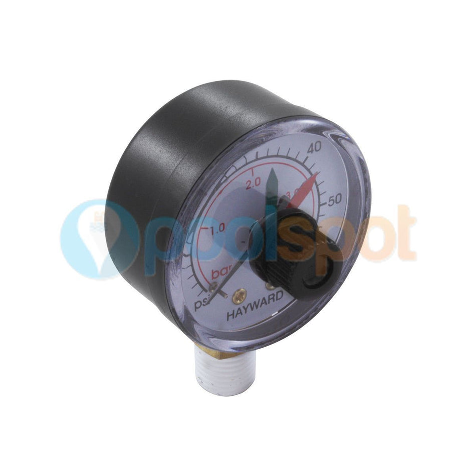 Pressure Gauge w/ Dial, Hayward, Bottom / Lower Mount