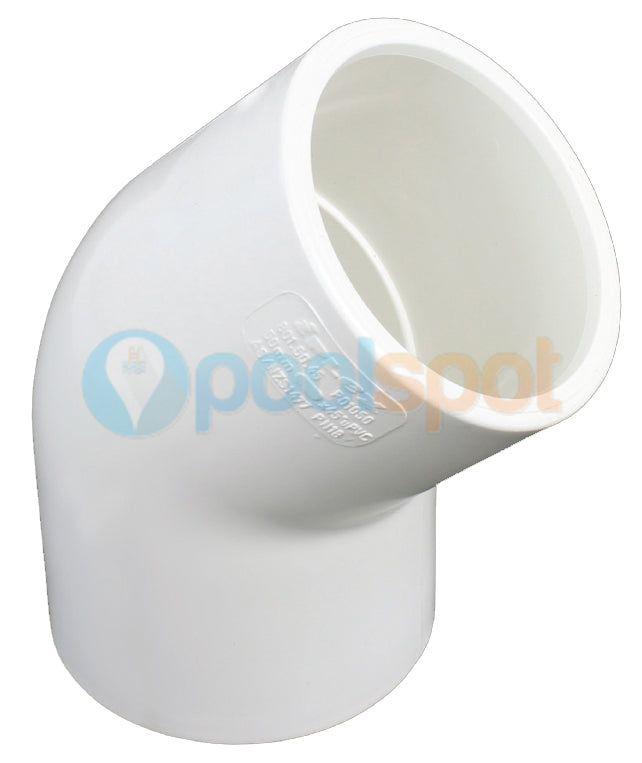 PVC-U 45° Elbows - White - Various Sizes