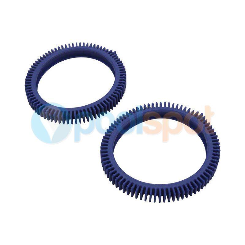 Front Tyre / Tire - Metallic Blue w/ Finger Bump 2pk for Hayward Aquanaut 250 / 450