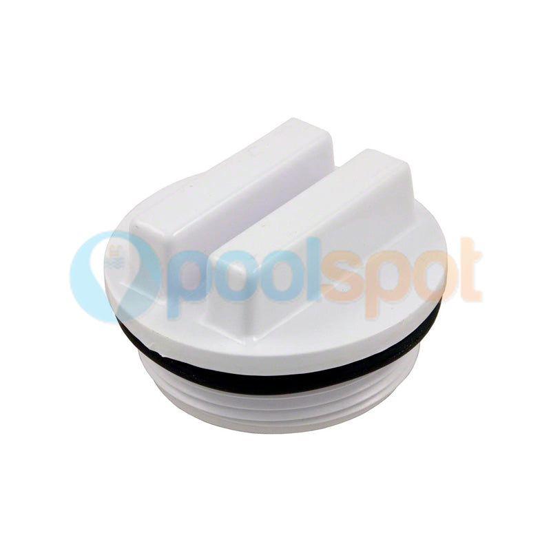 Plug 1½" MPT/MIP with O-Ring - White - for Hayward Filters