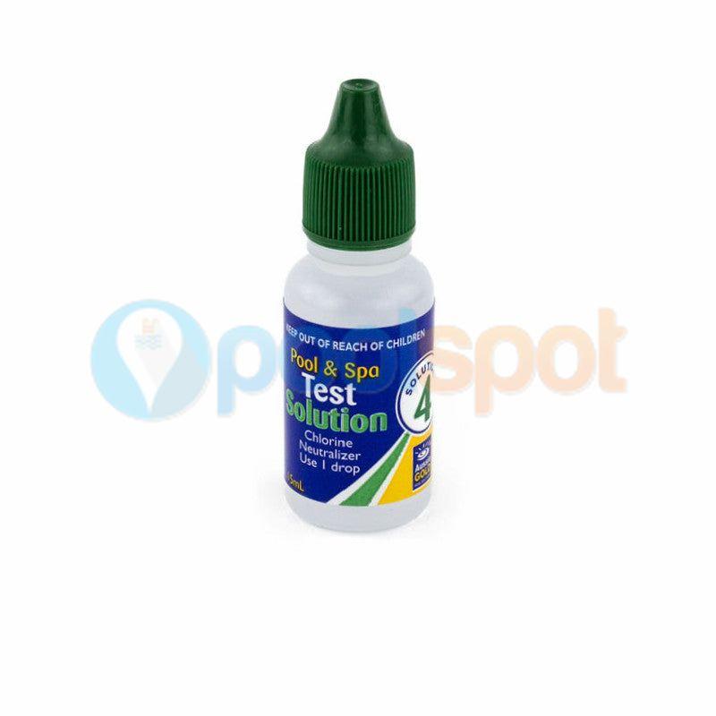 Solution #4 Chlorine neutraliser solution for Aussie Gold 4 in 1 test kit (15mL)
